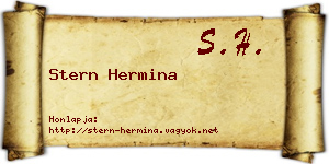 Stern Hermina névjegykártya
